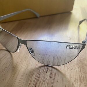 Fendi Cut Out blue metal sunglasses